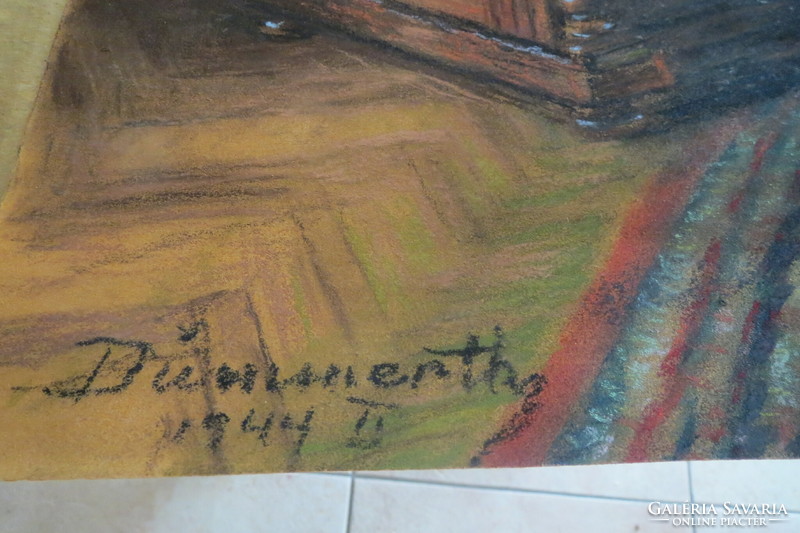 Oil pastel 1944 Dümmerth pattern 50x70 + frame