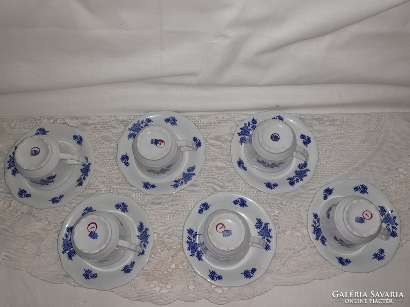 Zsolnay 1st class coffee set with a rare pattern