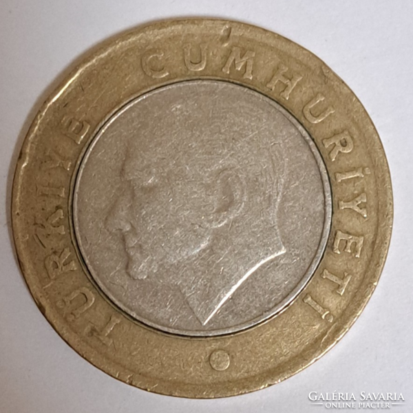 2009. Turkey 1 lira with bimet (386)