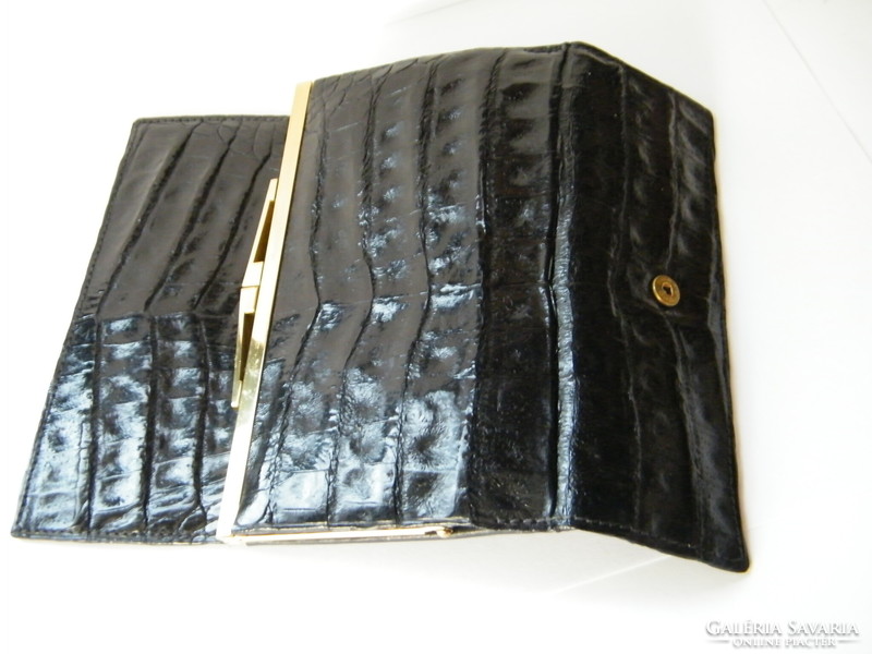 Retro crocodile leather wallet, briefcase