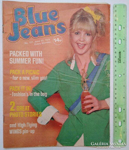 Blue jeans magazine 79/6/23 wings poster abba kate bush lene lovich chrissie hynde