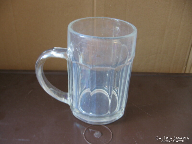 Antique luster calibrated glass jug 1/4 l