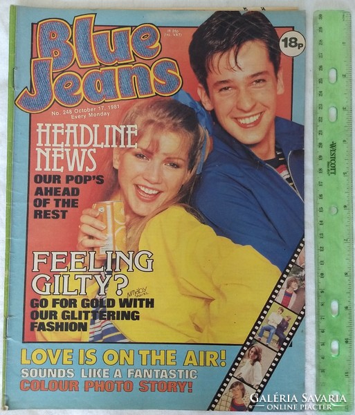 Blue jeans magazine 81/10/17 michael jackson poster david essex modern romance