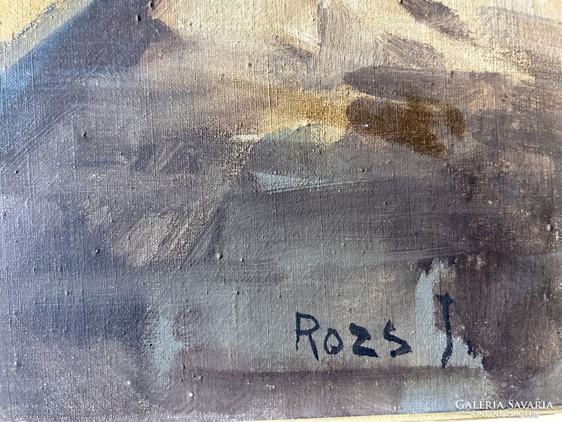 Rozs János - Virágcsendélet - olaj vászon festmény