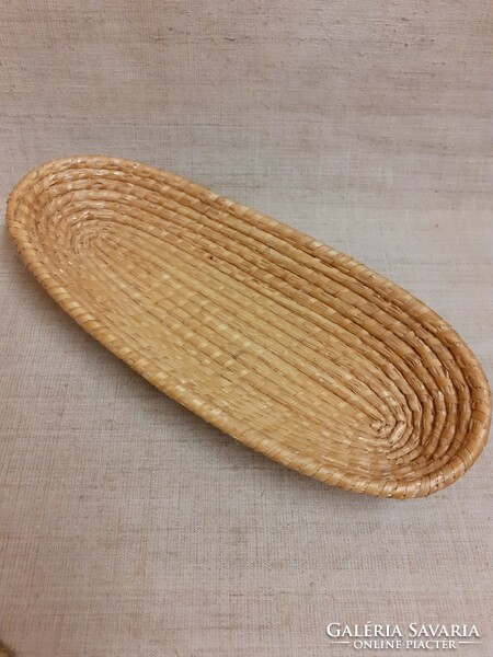 Old, high-quality handmade mat long basket