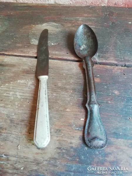 Kanál és kés 20. század elejéről, patinás dekoráció