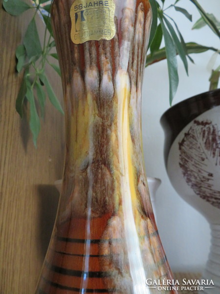 Glazed numbered ceramic vase