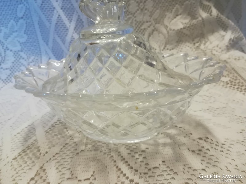 Glass sugar bowl