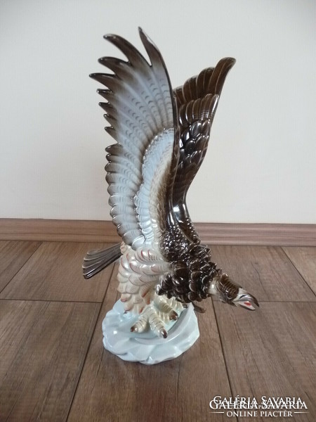 Old Herend eagle bird with sword