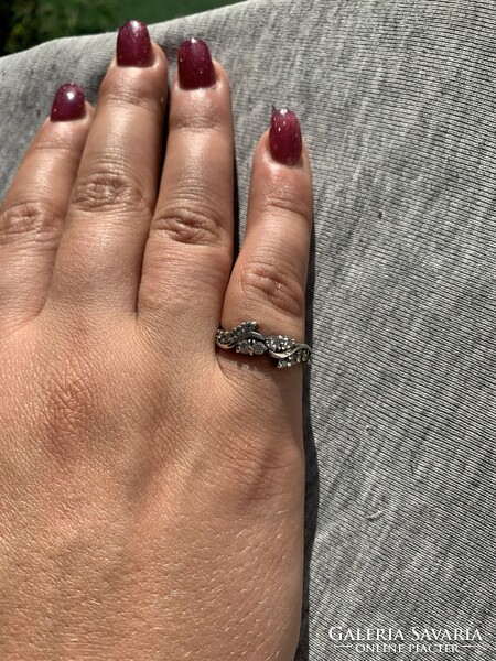 Női ezüst gyűrű magyar fémjeles