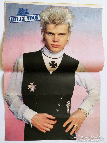 Blue Jeans magazin 80/1/19 Billy Idol poster Angels Starjets