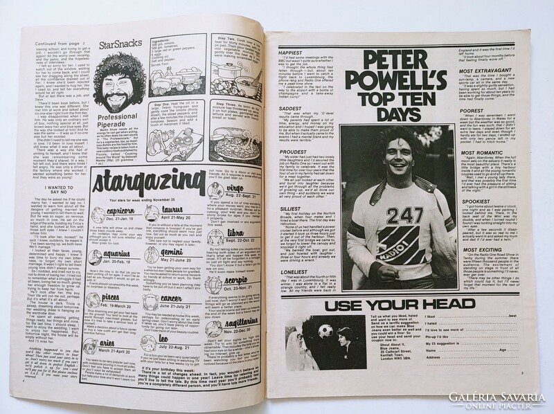 Blue Jeans magazin 78/11/25 Noel Edmonds poszter Peter Powell Travolta Queen