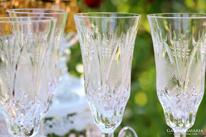 French lead crystal champagne glasses