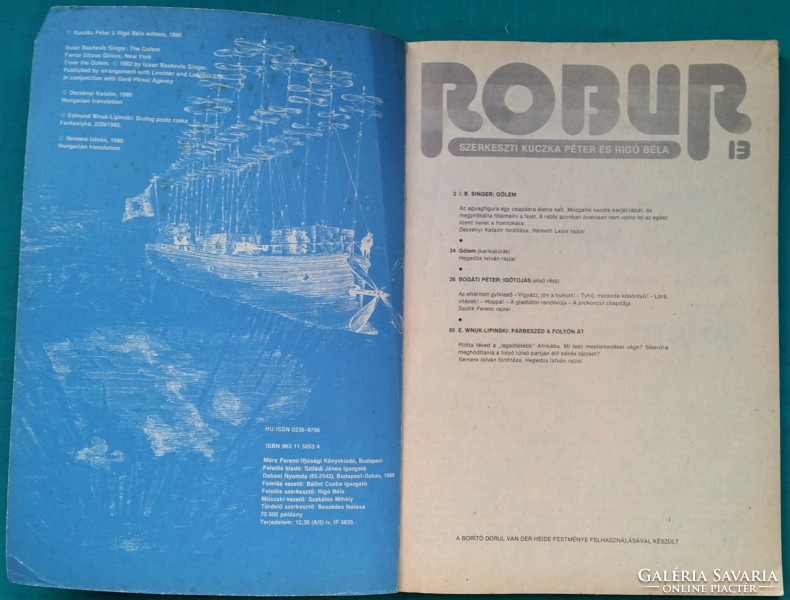 'I. B. Singer: robur 13. - Golem/time egg > magazine, newspaper > science fiction, fantasy