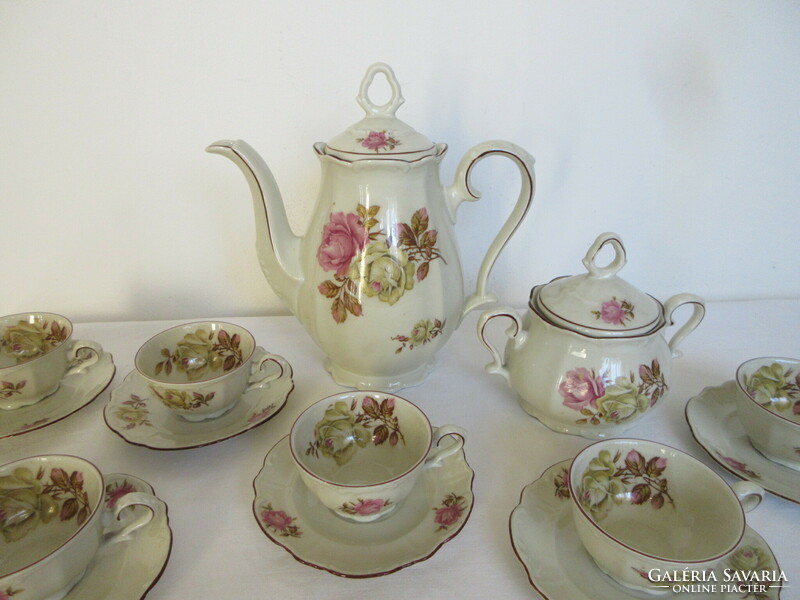 Old, marked, pink coffee set. Negotiable!