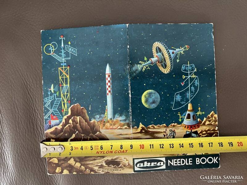 Akra needle book astronaut theme sewing kit needle set, outer space, rocket