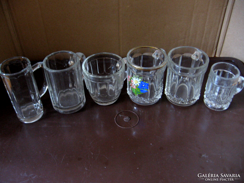 Mini, tiny, small retro glass jug package 6 pcs