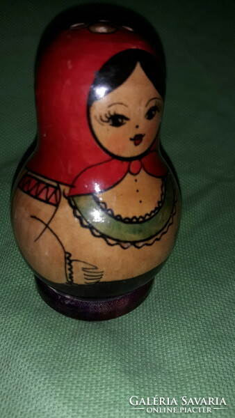 Old cccp Russian matryoshka doll salt shaker ornament rare 10 cm according to the pictures