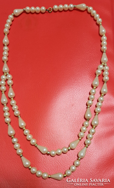 Bijou necklace with pearls, two rows