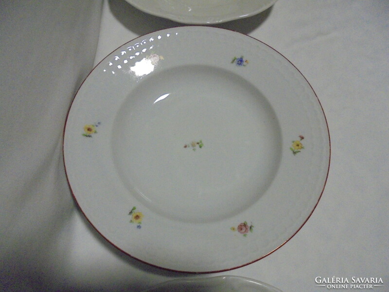 Old Zsolnay deep plate - three pieces together