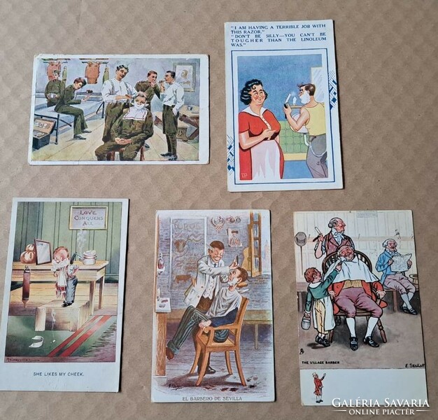 5 humorous, funny postcards. At the same time,