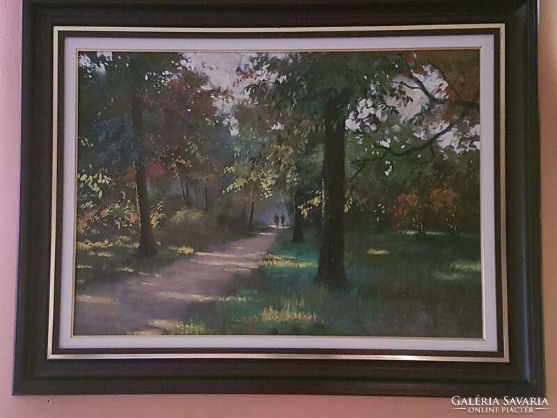 Zoltán Hornyik (forest road) painting