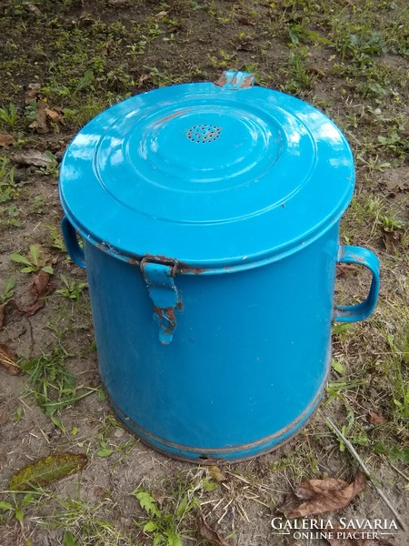 Enameled fat pot, Véndő folk, peasant decor