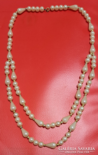 Bijou necklace with pearls, two rows