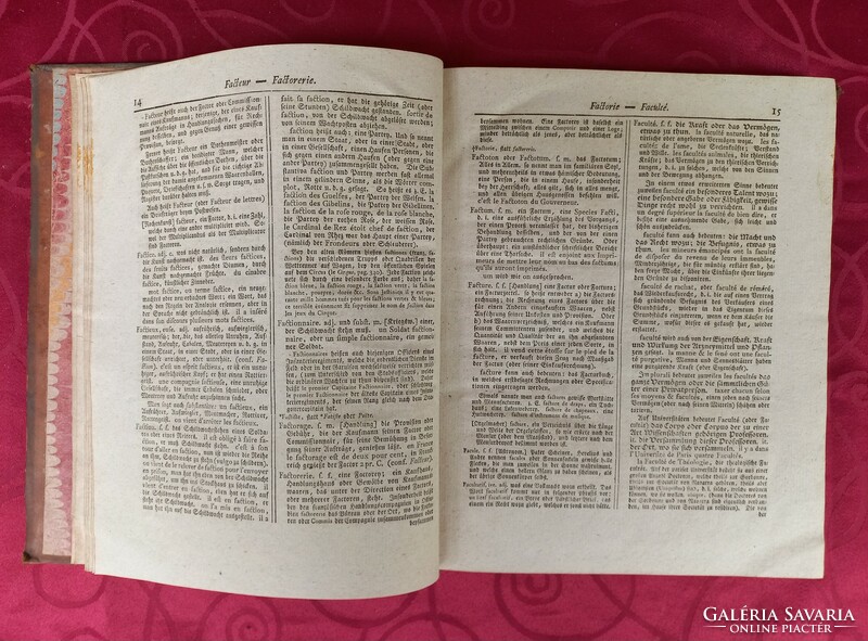 Antik könyv 1771 szótár francia-német  CATHOLICON,OU DICTIONNAIREUNIVERSEL DE LA LANGUE FRANCOISE