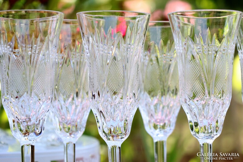 French lead crystal champagne glasses