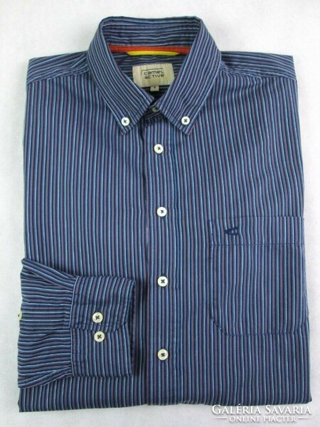 Original camel active (m / l) striped long-sleeved men's shirt