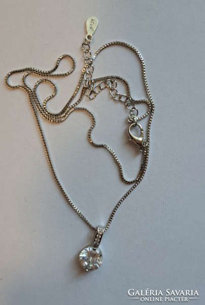 Thin bijou necklace 45 cm with pendant (purchased as silver)