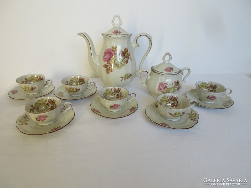 Old, marked, pink coffee set. Negotiable!