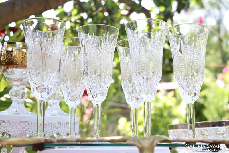 French lead crystal champagne glasses