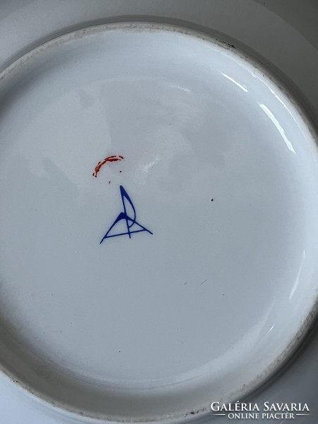 Porcelain compote set with Alföldi plum pattern