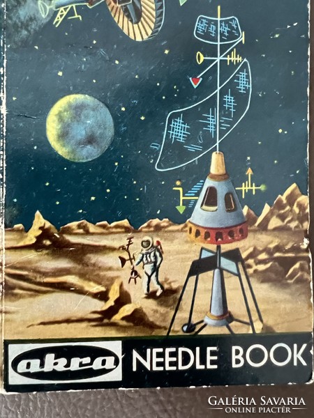 Akra needle book astronaut theme sewing kit needle set, outer space, rocket