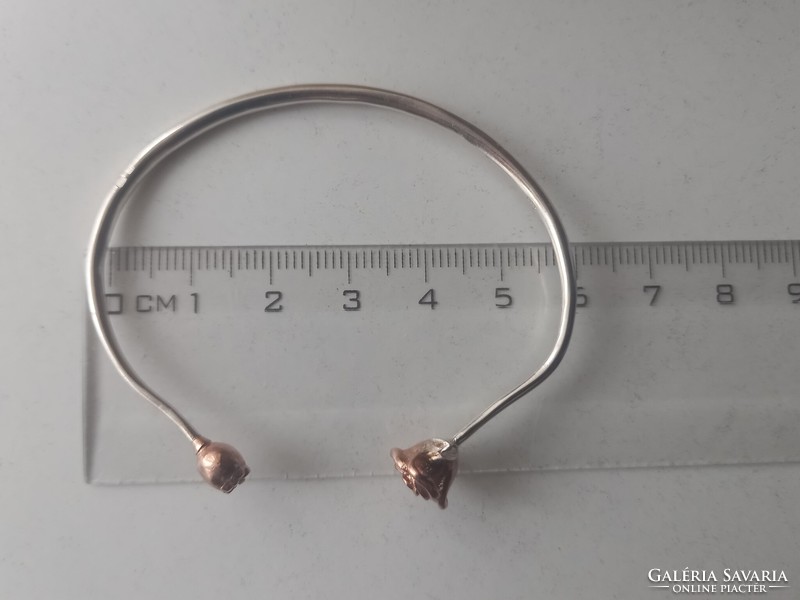 Women's open silver bracelet