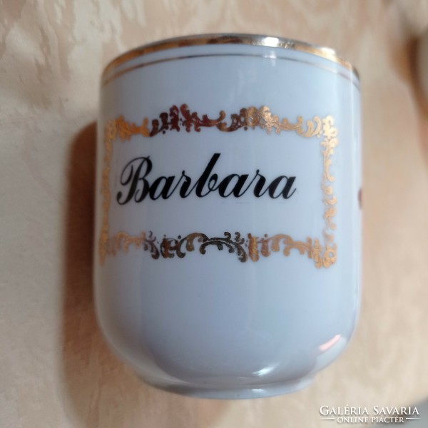 Barbara feliratú csehszlovák csésze, 3 dl