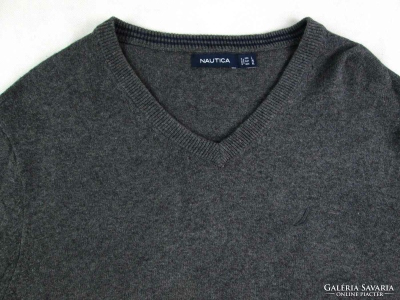 Original nautica (l) long sleeve night dark gray men's sweater