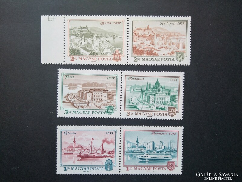 1972 Óbuda, Buda, Pest, összefüggű párok ** G3