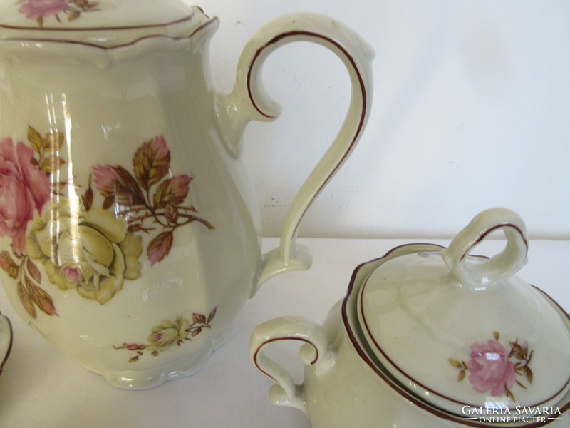 Old, marked, pink coffee set. Negotiable!