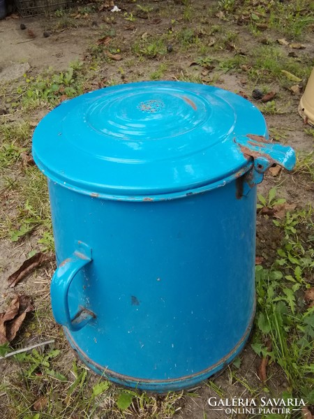 Enameled fat pot, Véndő folk, peasant decor