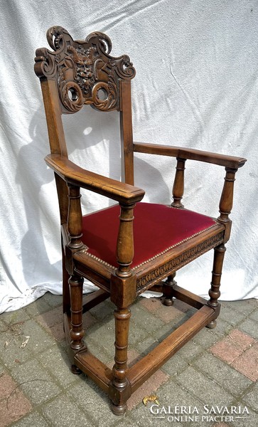 Renaissance style throne chair