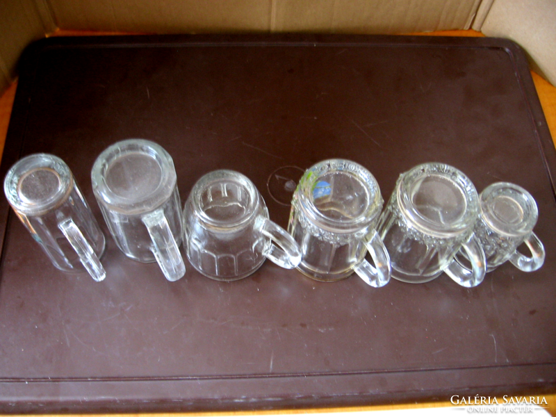 Mini, tiny, small retro glass jug package 6 pcs