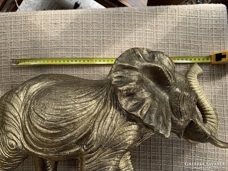 A huge lucky golden elephant, golden in color