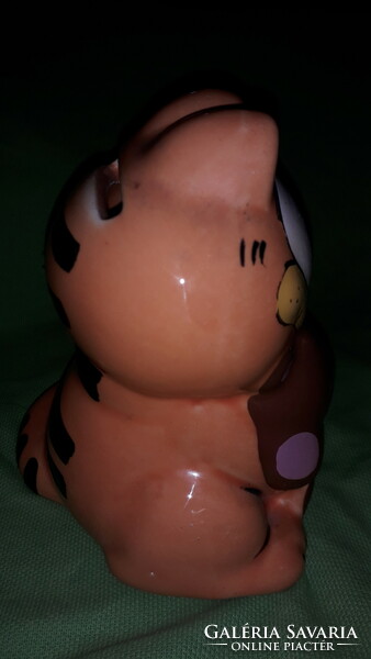 Retro mázas biszkvit GARFIELD figurális persely asztaldísz polcdísz HIBÁTLAN 14X12cm képek szerint T