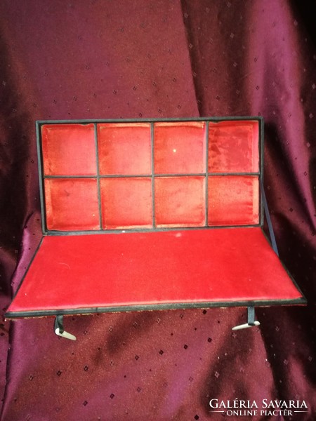 Large wooden jewelry box with Chinese silk upholstery