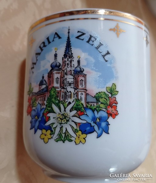 Maria Zell emlék csésze, csehszlovák gyártás, 3 dl