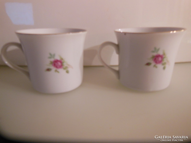 Mug - 2 pcs - 2 dl - thuny - porcelain - antique - flawless