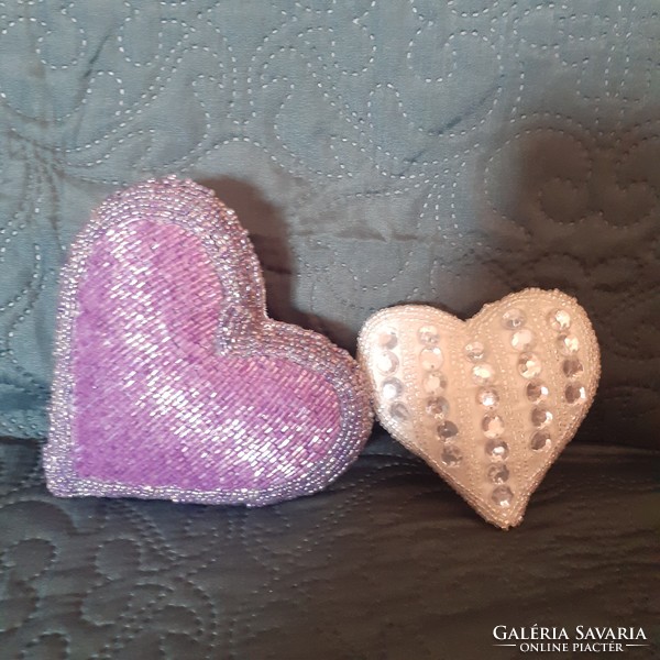 Beaded heart set (2 pieces)